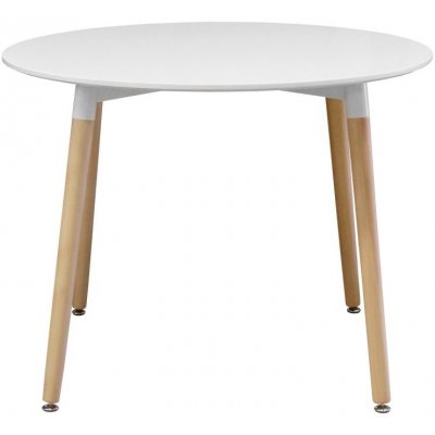 IDEA nábytek Kulatý UNO 100 cm buk kov bílá – Zbozi.Blesk.cz