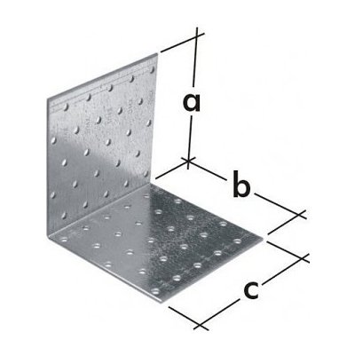 Domax Úhelník montážní KM 3, 60 x 60 x 40, zinek – Zboží Mobilmania