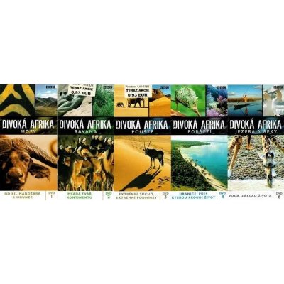 Kolekce Divoká Afrika - 5 DVD pošetky ( nekompletní )