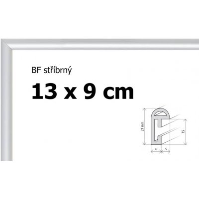 BFHM Plastový rám 13x9cm stříbrný – Zboží Mobilmania