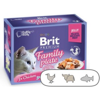 Brit Premium Cat Delicate Fillets in Jelly Dinner Plate 12 x 85 g