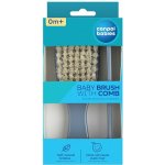 CANPOL BABIES Hřeben a kartáč přírodní měkký gold modrý 2 ks – Hledejceny.cz