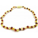 Prosperk jantarové korálky pro děti kulaté leštěné mléčné a koňakové S4568 – Zboží Dáma