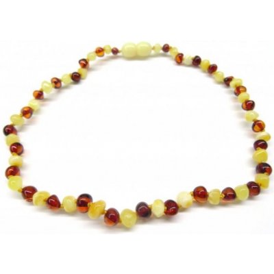 Prosperk jantarové korálky pro děti kulaté leštěné mléčné a koňakové S4568 – Zboží Dáma