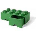 LEGO® úložný box s šuplíky 25 x 25 x 18 cm tmavě zelená – Sleviste.cz