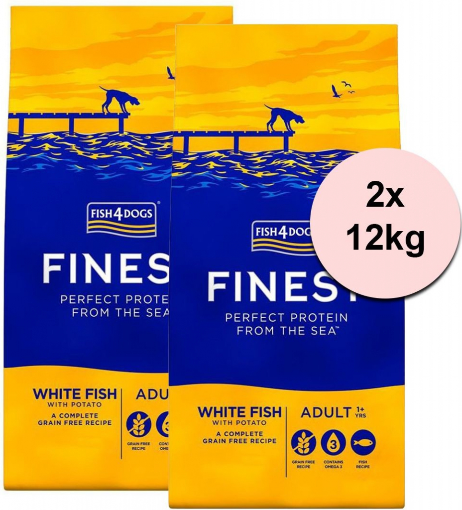 Fish4Dogs Finest White Fish Adult 2 x 12 kg