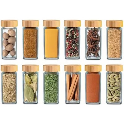 usporadejto.cz Sada kořenek hranatých s bambusovým víčkem DECOR 12 x 120 ml – Zboží Dáma usporadejto.cz Sada kořenek hranatých s bambusovým víčkem DECOR 12 x 120 ml – Zboží Dáma