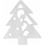 Vánoční strom bílý 34x29 mm – Zboží Dáma