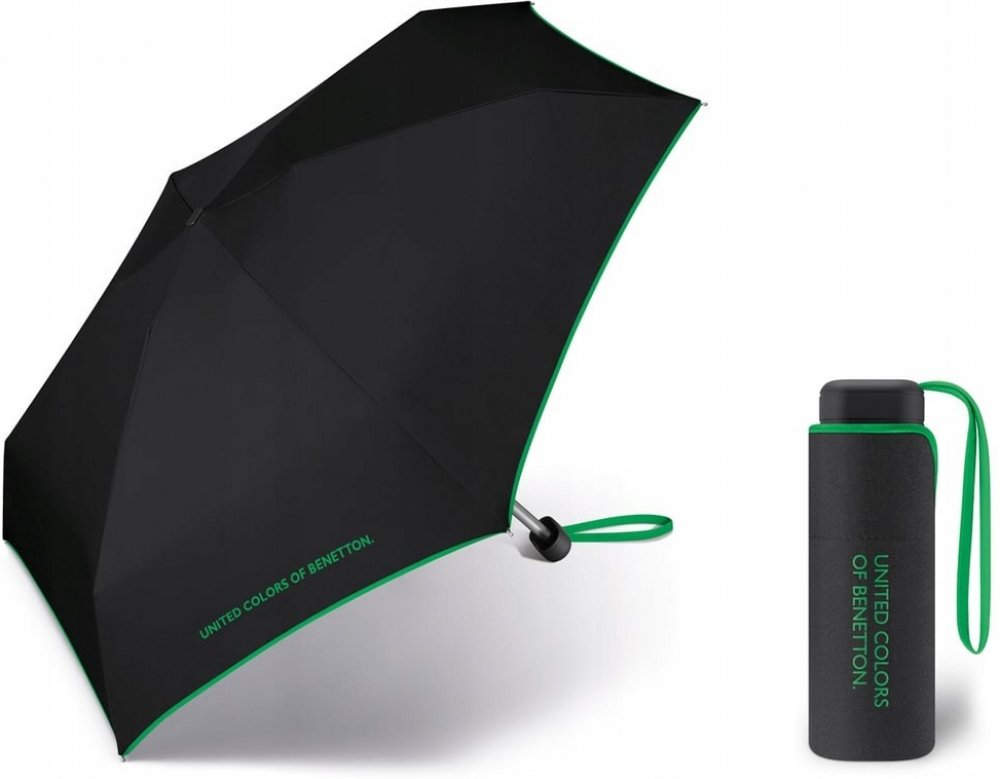 Benetton 56401 dámský skládací mini deštník do kabelky černý |  Srovnanicen.cz