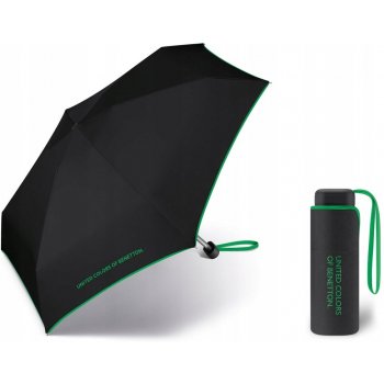 Benetton 56401 dámský skládací mini deštník do kabelky černý od 499 Kč -  Heureka.cz