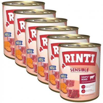 Rinti Adult Sensible hovězí & sladké brambory 6 x 800 g – Hledejceny.cz