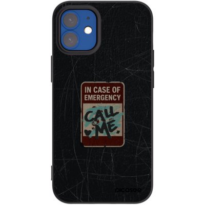 Picasee silikonový černý obal pro Apple iPhone 12 mini - EMERGENCY – Zboží Mobilmania