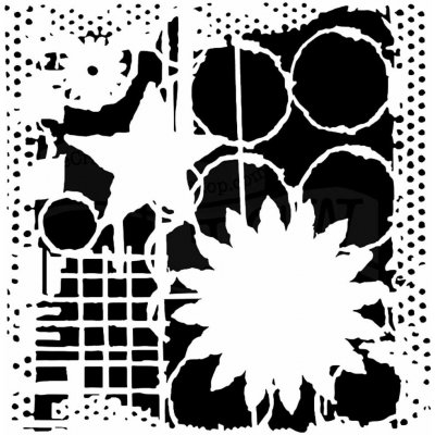 Šablona TCW 6"x6" 15,2x15,2 cm Star and Flower – Sleviste.cz