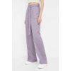 Dámské klasické kalhoty Calvin Klein dámské fialová jednoduché high waist K20K205687