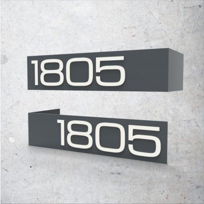 Domovní číslo - ROHOVÁ DESKA - MODERNÍ - 4 číslice 8 cm – Hledejceny.cz