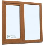 KNIPPING Plastové okno - 70 AD, 1200x1200 mm, FIX/OS, zlatý dub Barva, imitace: zlatý dub/zlatý dub (oboustranně) – Zboží Mobilmania