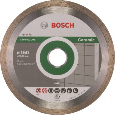 BOSCH Diamantový dělicí kotouč Standard for Ceramic 150 x 22,23 x 1,6 x 7 mm 2.608.602.203 2.608.602.203 – Zboží Dáma
