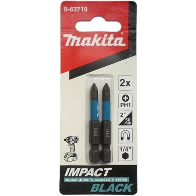 MAKITA torzní bit 1/4" Impact Black PH1, 50mm 2 ks (B-63719) – Zboží Mobilmania