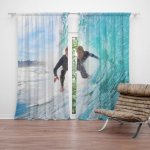 Sablio Závěs Surfař na vlně: 2ks 140x250cm – Hledejceny.cz