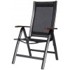 Zahradní židle a křeslo Rojaplast ASS COMFORT zahradní polohovací křeslo hliníkové - antracit + černá