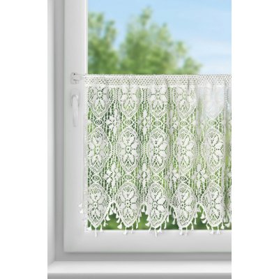 EUROFIRANY KRÁTKÁ ZÁCLONA NA PÁSCE MOLY 150X60 CM BÍLÁ – Zboží Mobilmania