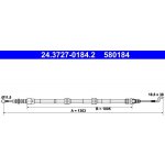 Lanko ruční brzdy ATE 24.3727-0184 (AT 580184) | Zboží Auto