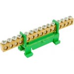 Můstek PE 15 (svorkovnice 15x16mm2), nekrytý IP00, zelený, 63A, na DIN 1000010 eleman – Zboží Mobilmania