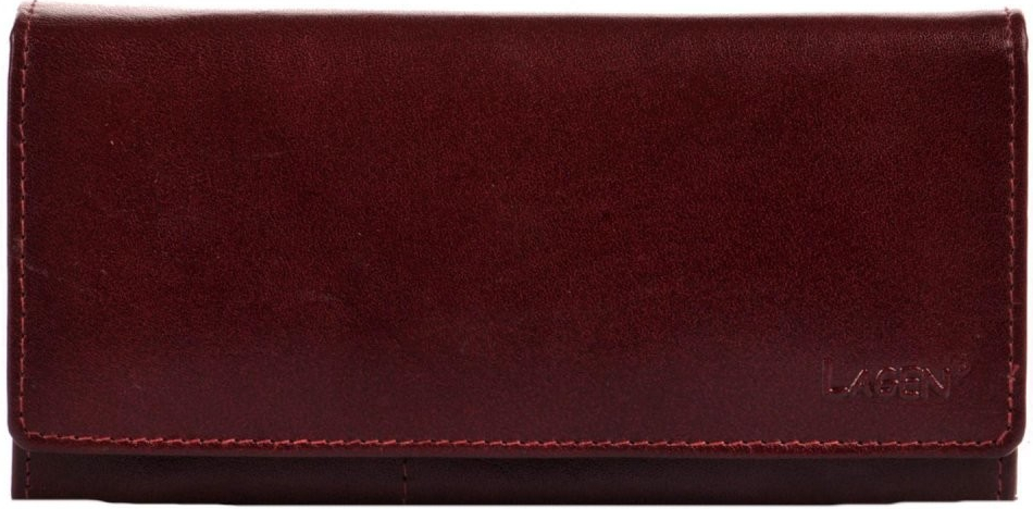 Lagen Dámská dlouhá peněženka kožená V 102 B bordová