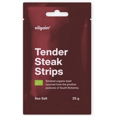 Vilgain Sušené steakové proužky BIO mořská sůl 25 g – Zboží Dáma