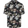 Pánská Košile Urban Classics Viscose AOP Resort shirt blacktropical