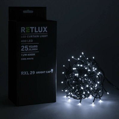 Retlux RXL 29 světelný závěs, 400 LED, studená bílá, 5 m – Hledejceny.cz