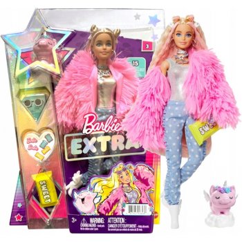 Barbie extra v růžové bundě