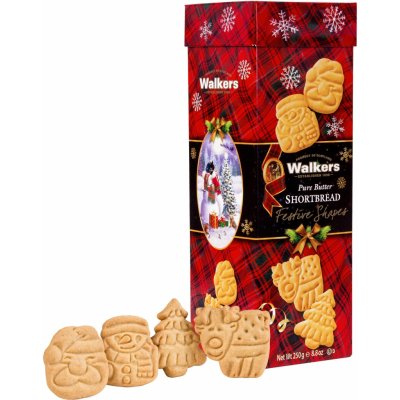 Walkers vánoční tubus s máslovými sušenkami 250 g – Zboží Dáma