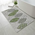 Aquamat 573D velké listy zelené na šedé metráž 65cm – Sleviste.cz