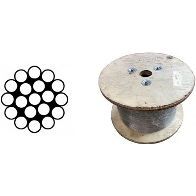 Lano ocelové 1x19, 1mm, Zn, cívka 2000m – Zbozi.Blesk.cz