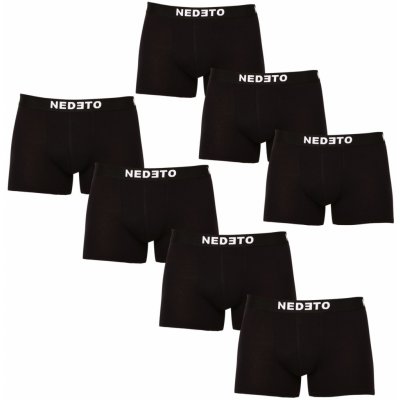 Nedeto 7PACK pánské boxerky černé 7NDTB001-brand – Zboží Mobilmania