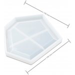 Manumi Silikonová forma na odlévání křišťálové pryskyřice geometrický podtácek 146x136x12mm 3 ks – Sleviste.cz