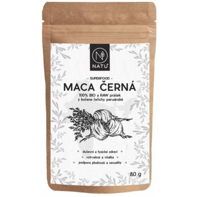 Natu Maca černá BIO prášek 80 g – Zboží Mobilmania