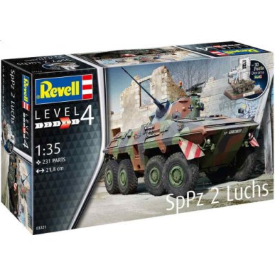 Revell ModelKit tank 03321SpPz2 Luchs a 3D Puzzle diorama 1:35 – Zboží Mobilmania