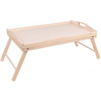 ČistéDřevo Dřevěný servírovací stolek do postele nelakovaný 50x30 cm