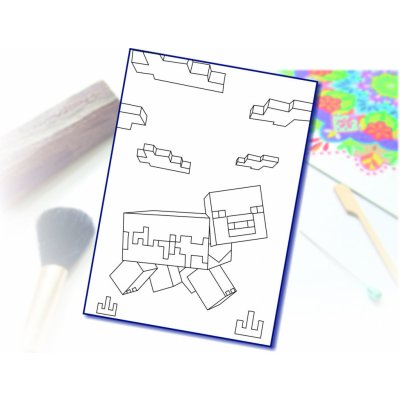 Radost v písku Šablona na pískování minecraft prase A5 148 x 210 mm – Zboží Mobilmania
