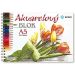 Bobo sešit Akvarelový blok A4 čistý 20 listů – Zboží Mobilmania
