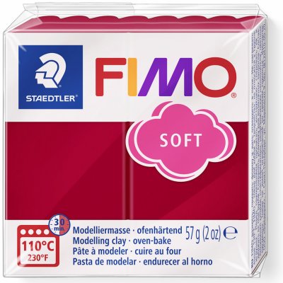 Fimo Staedler soft tmavě červená 57g – Zboží Mobilmania