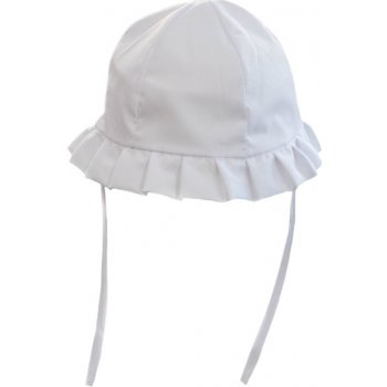 Kojenecký bílý plátěný klobouček