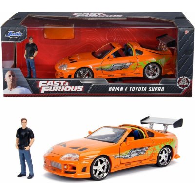 Jada Toys Rychle a zběsile – kovové auto 1995 Toyota Supra s figurkou 1:24 – Sleviste.cz