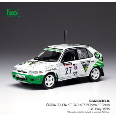 IXO Škoda Felicia Kit Car no.27 P.Sibera/P.Gross RAC rallye 1995 1:43 – Hledejceny.cz
