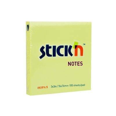 Stick´n Samolepicí bloček, pastelově žlutá, 76 x 76 mm, 100 listů, STICK N 21007 ,balení 100 ks 532727 – Hledejceny.cz