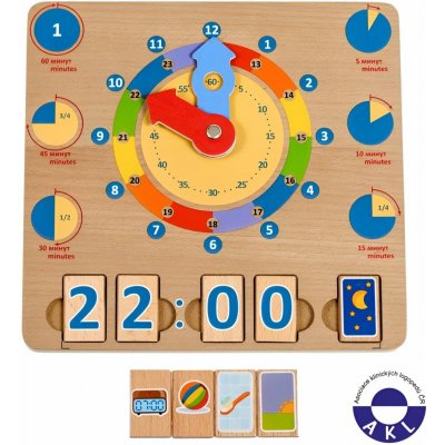 Lucy Leo dřevěná naučná hrací deska - Učíme se hodiny – Hledejceny.cz