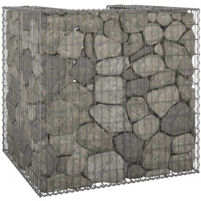 Nábytek XL Gabionová zástěna pro popelnici pozinkovaná ocel 110 x 100 x 110 cm 151298 – Zboží Mobilmania