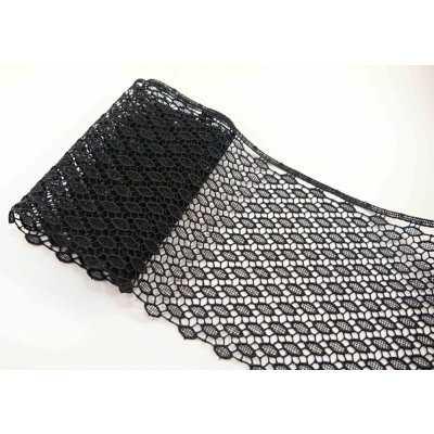 Vzdušná krajka - černá - šířka 17 cm – Zboží Dáma